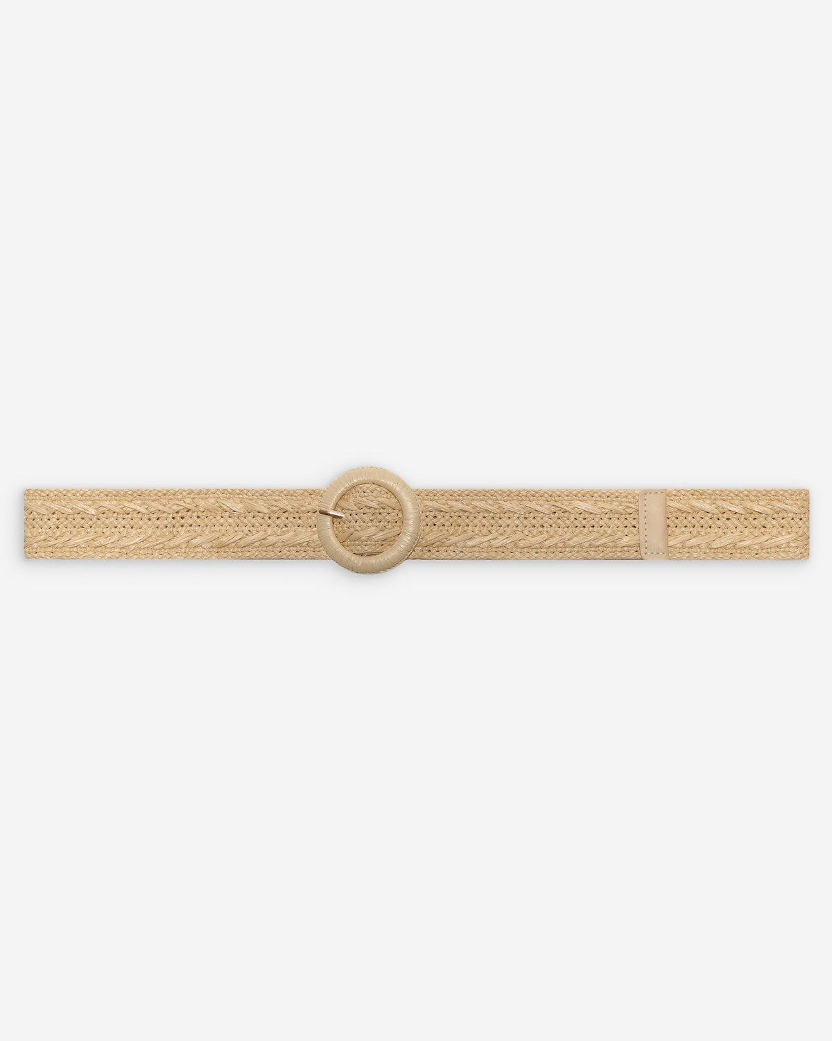 Woven raffia-effect belt with matching buckle ecru Varelle