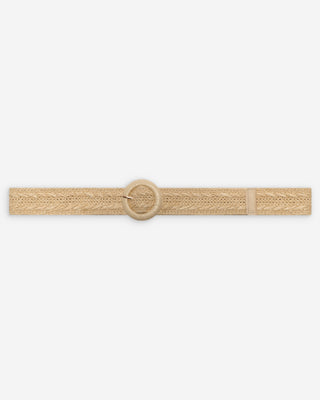 Ceinture tissée effet raphia boucle assortie ecru Varelle
