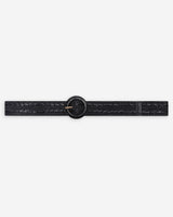 Woven raffia-effect belt with matching buckle marine Varelle