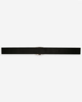 Suede belt with silver-tone metal buckle noir Vikander