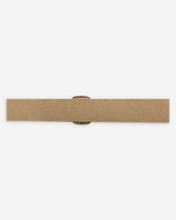 Ceinture tissée boucle carrée dorée sable Popcorn