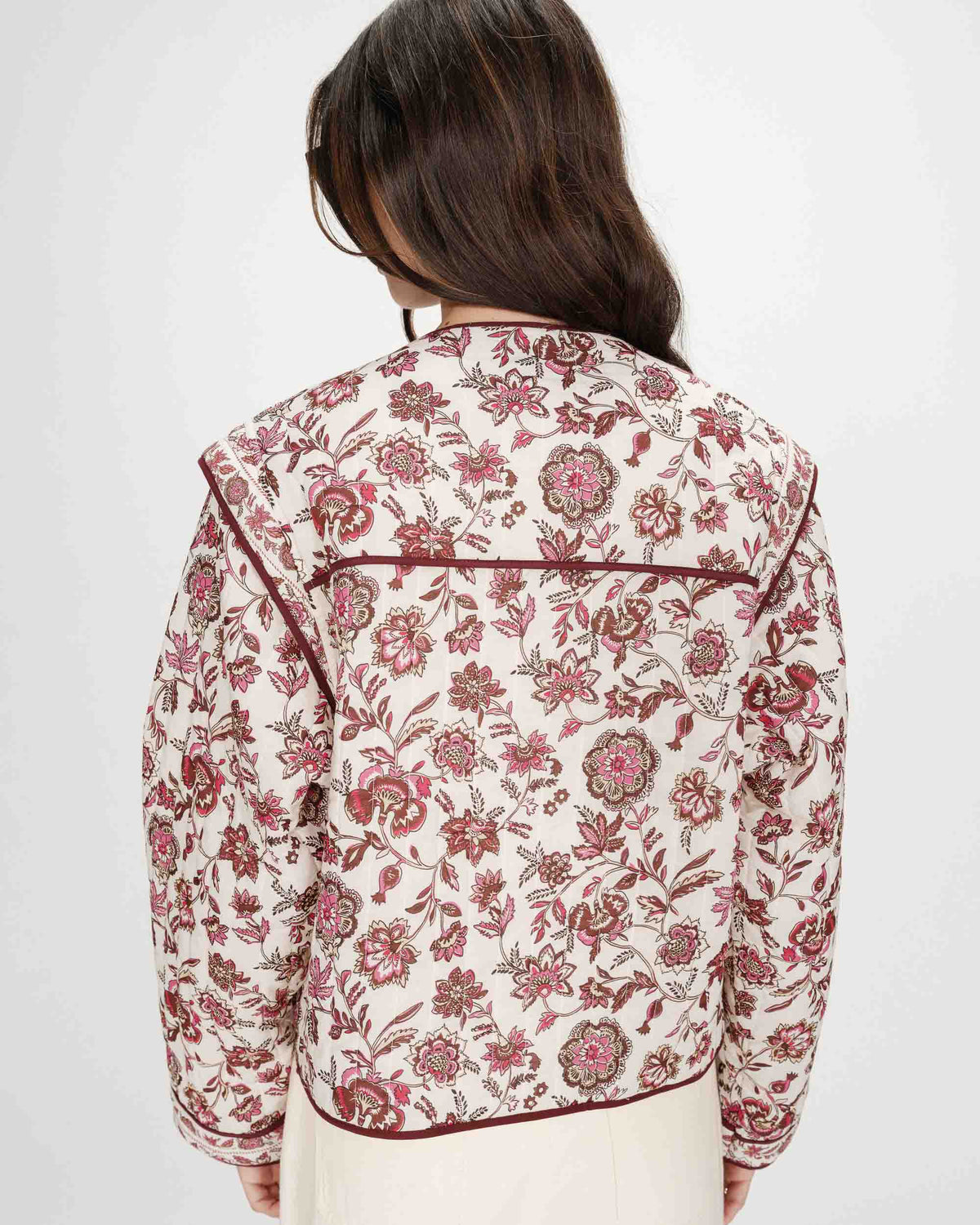 Veste matelassée imprimée fleur Vahina