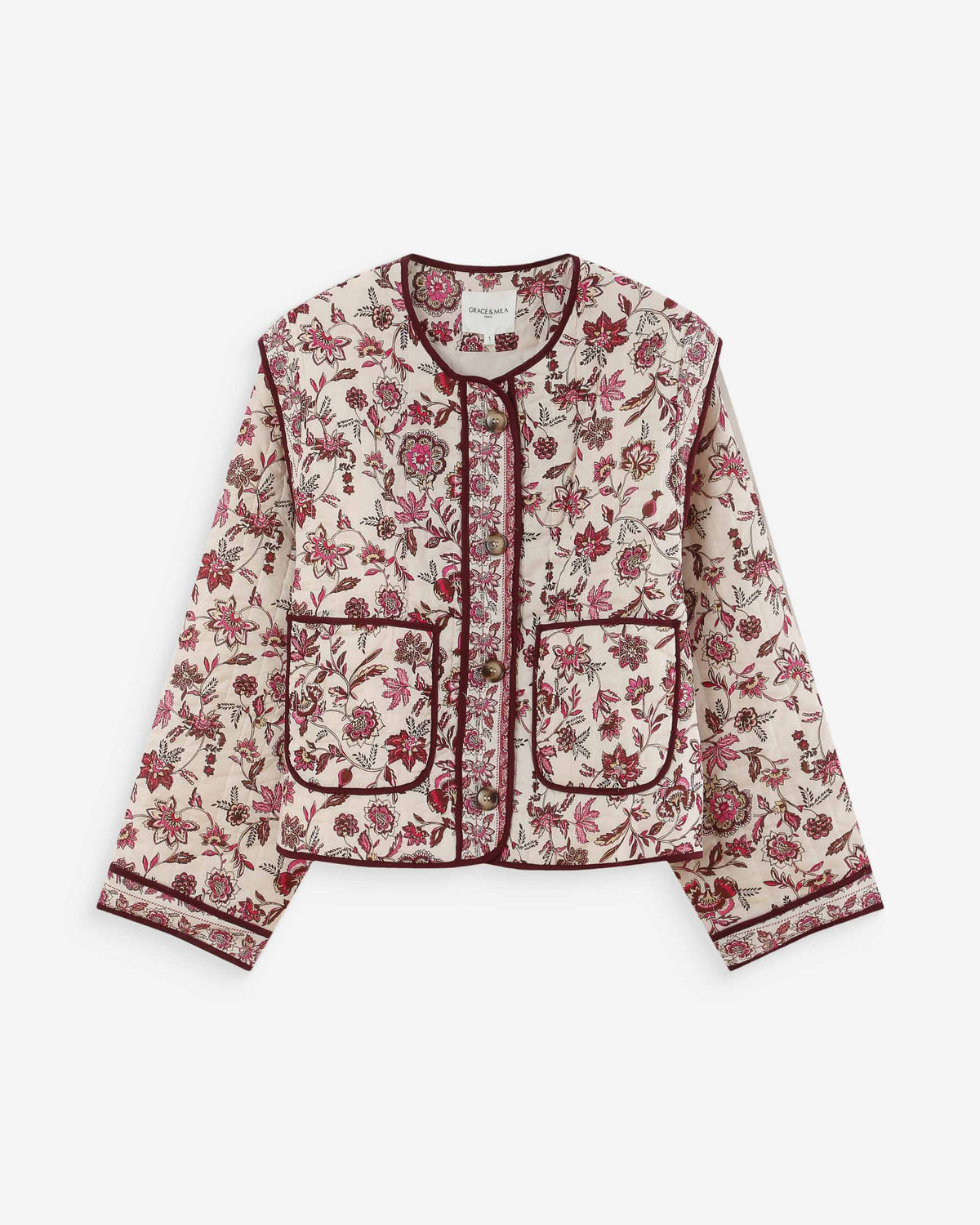 Veste matelassée imprimée fleur Vahina