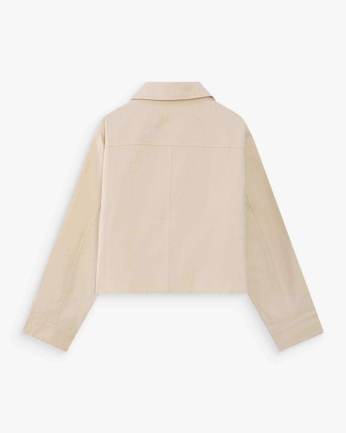 Cropped cotton buttoned jacket ecru Veronica