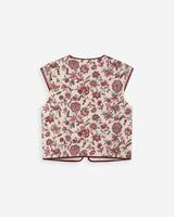 Veste matelassée en coton sans manches imprimée fleur Viola