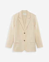 Blazer droit rayé à deux boutons vanille Velvet