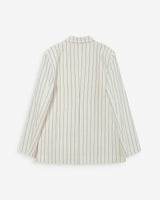 Blazer droit rayé à deux boutons white Velvet