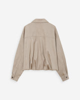Suedette boxy bomber jacket grege Verve