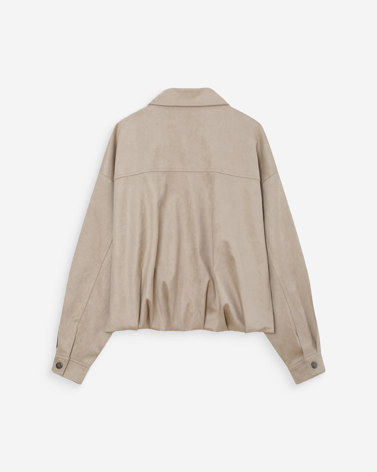 Suedette boxy bomber jacket grege Verve