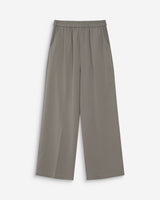 Pantalon fluide jambe large taille mi-haute kaki Noblesse