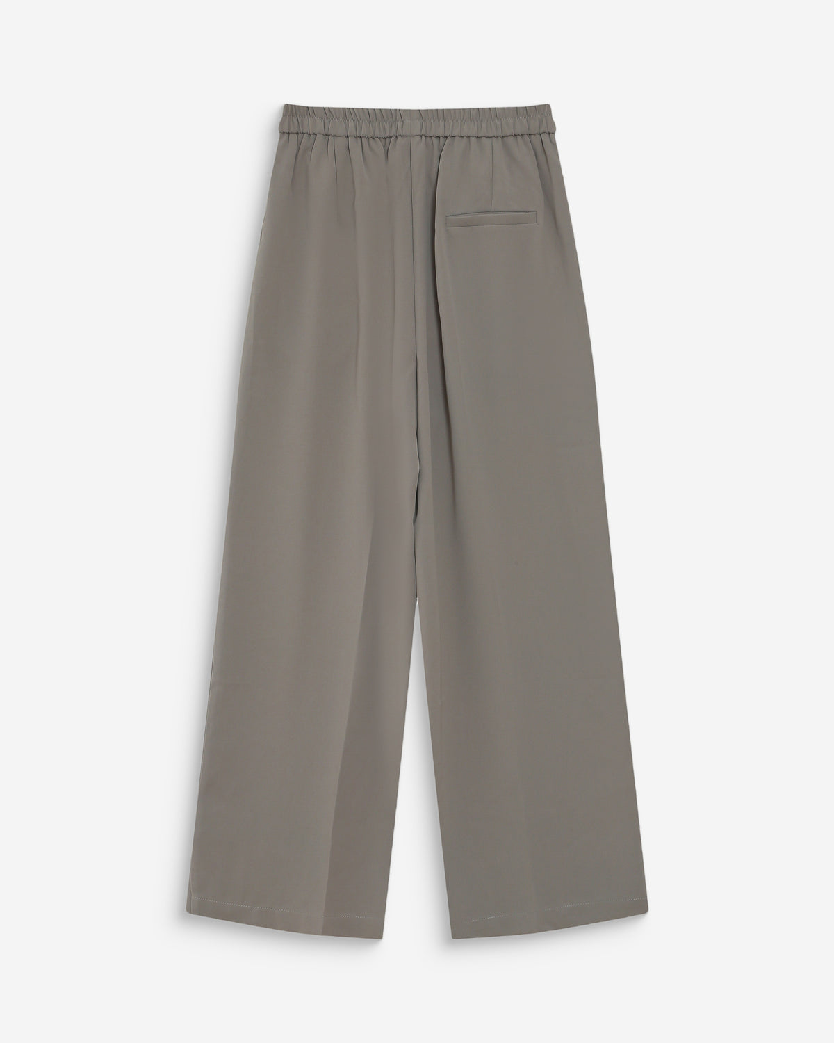 Pantalon fluide jambe large taille mi-haute kaki Noblesse