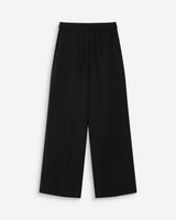 Pantalon fluide jambe large taille mi-haute noir Noblesse