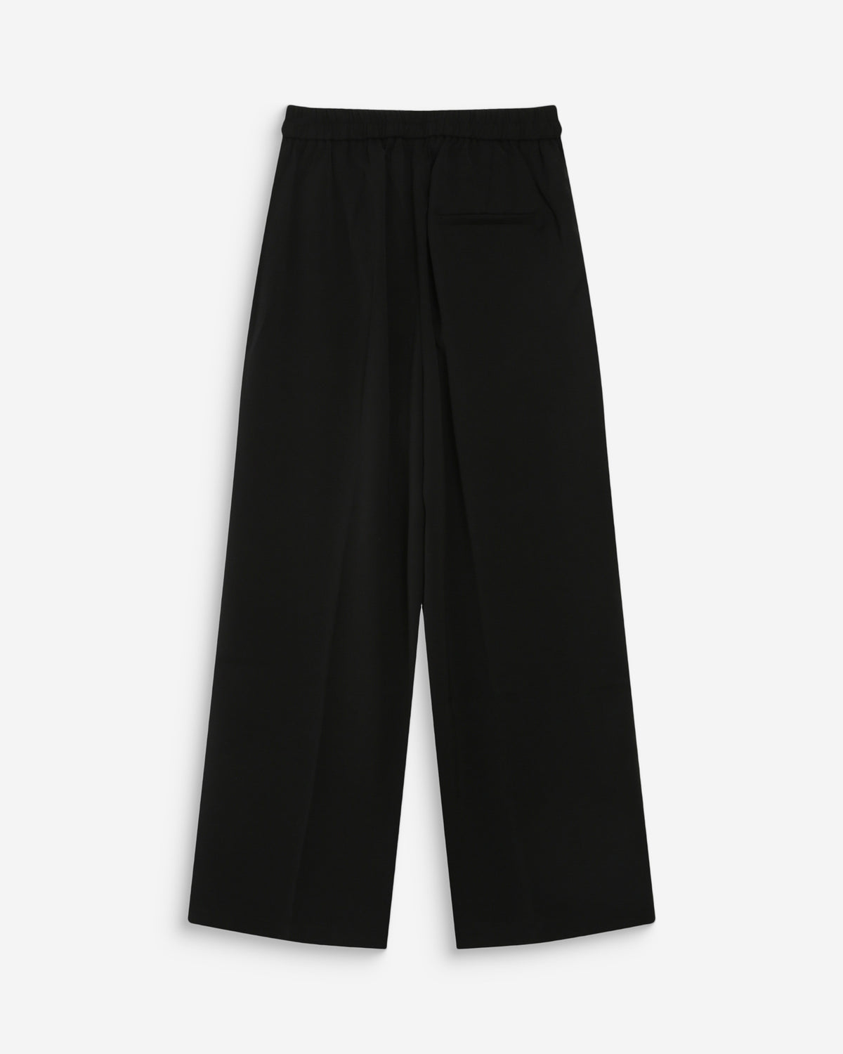 Pantalon fluide jambe large taille mi-haute noir Noblesse