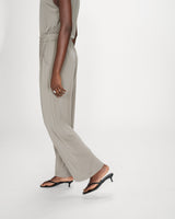 Pantalon en modal jambe large kaki Pax