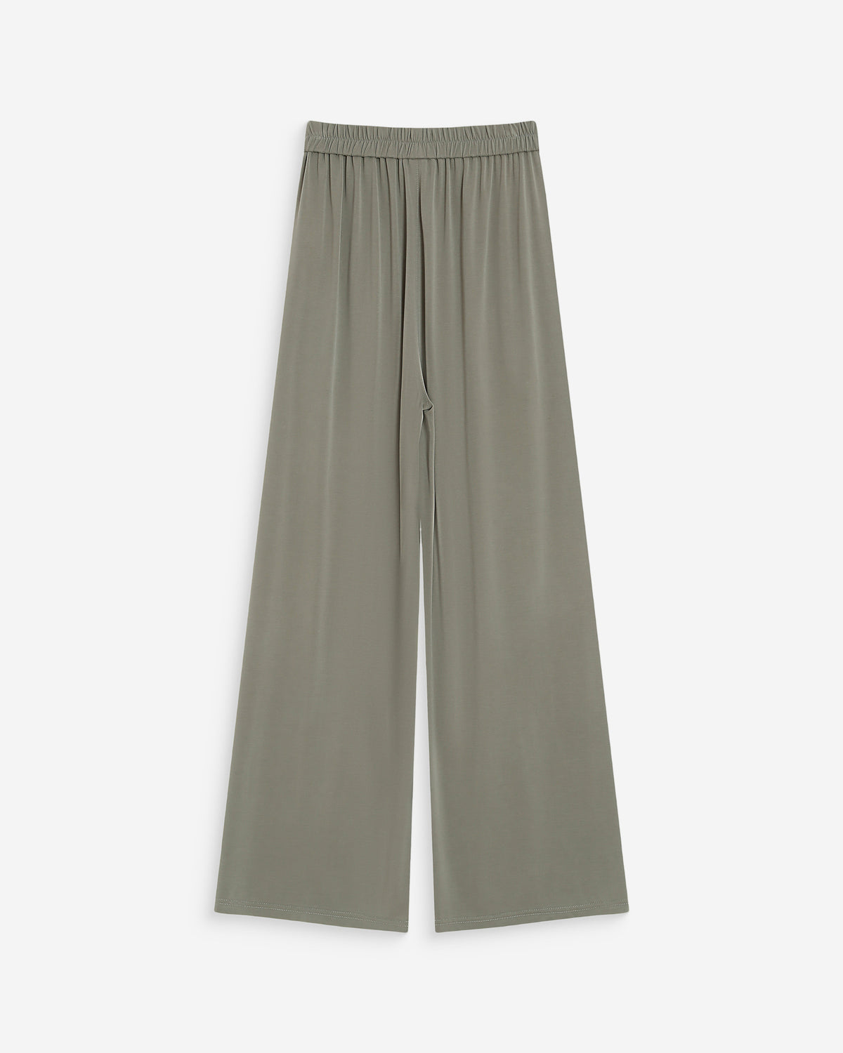 Pantalon en modal jambe large kaki Pax