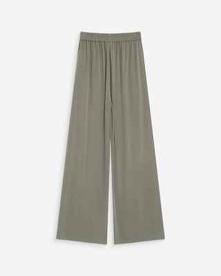 Pantalon en modal jambe large kaki Pax