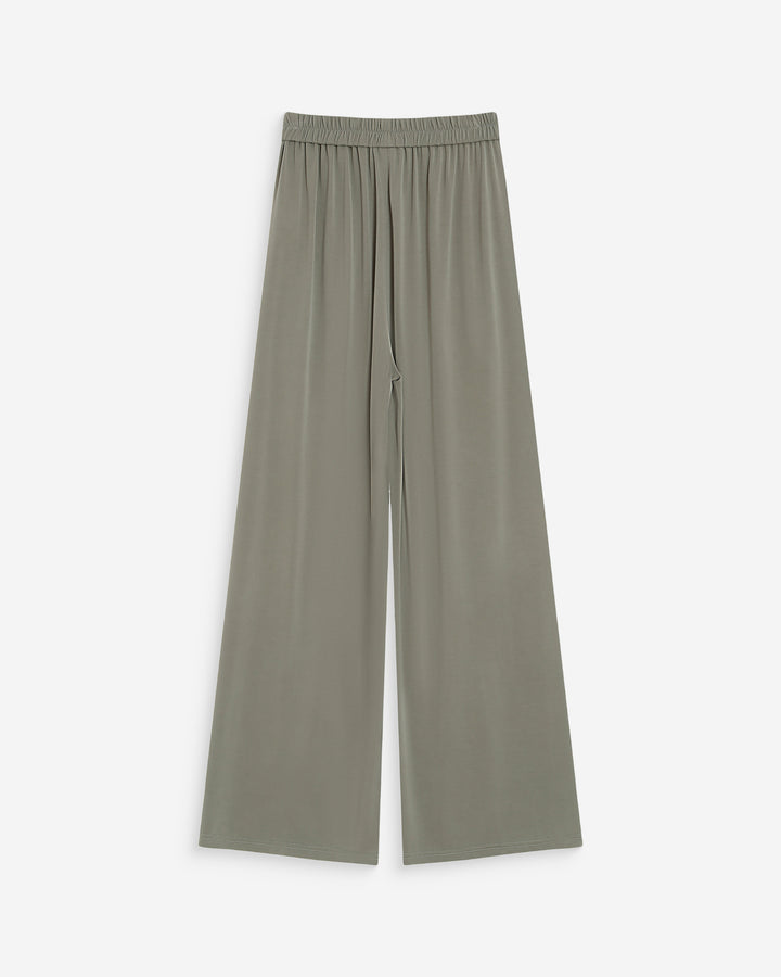 Pantalon en modal jambe large kaki Pax