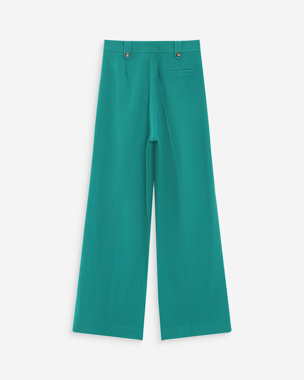 Straight tailored pants with pleats vert Pierre