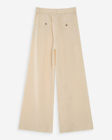 Pantalon tailleur droit en lin à fines rayures vanille Very
