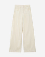Jean large taille haute ceinture tressée ecru Jaden