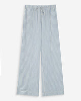 Pantalon à rayures large taille réglable à cordon bleuet Volute
