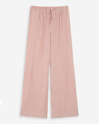 Pantalon à rayures large taille réglable à cordon corail Volute