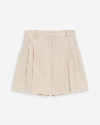 Short droit à plis taille mi-haute sable Vite