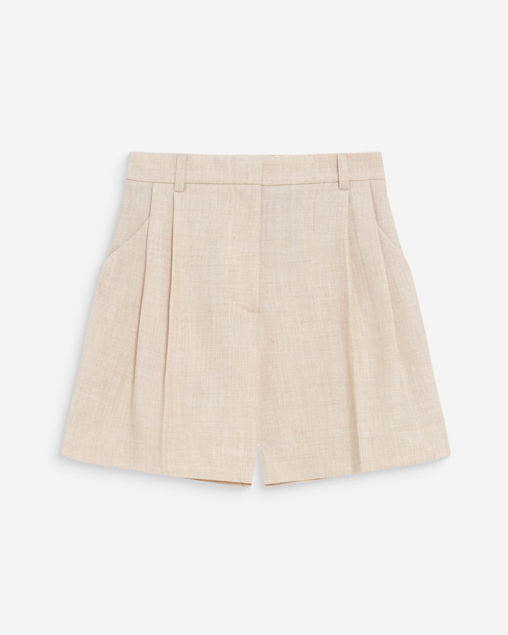 Short droit à plis taille mi-haute sable Vite
