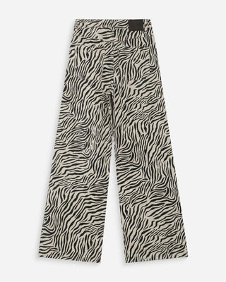 Jean taille haute loose imprimé zebre Socca