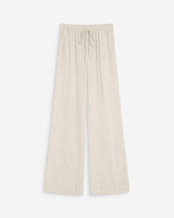 Wide-leg linen pants high-waist sable Raven
