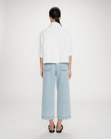 Jean loose 7/8e taille haute poches plaquées skyblue Joe