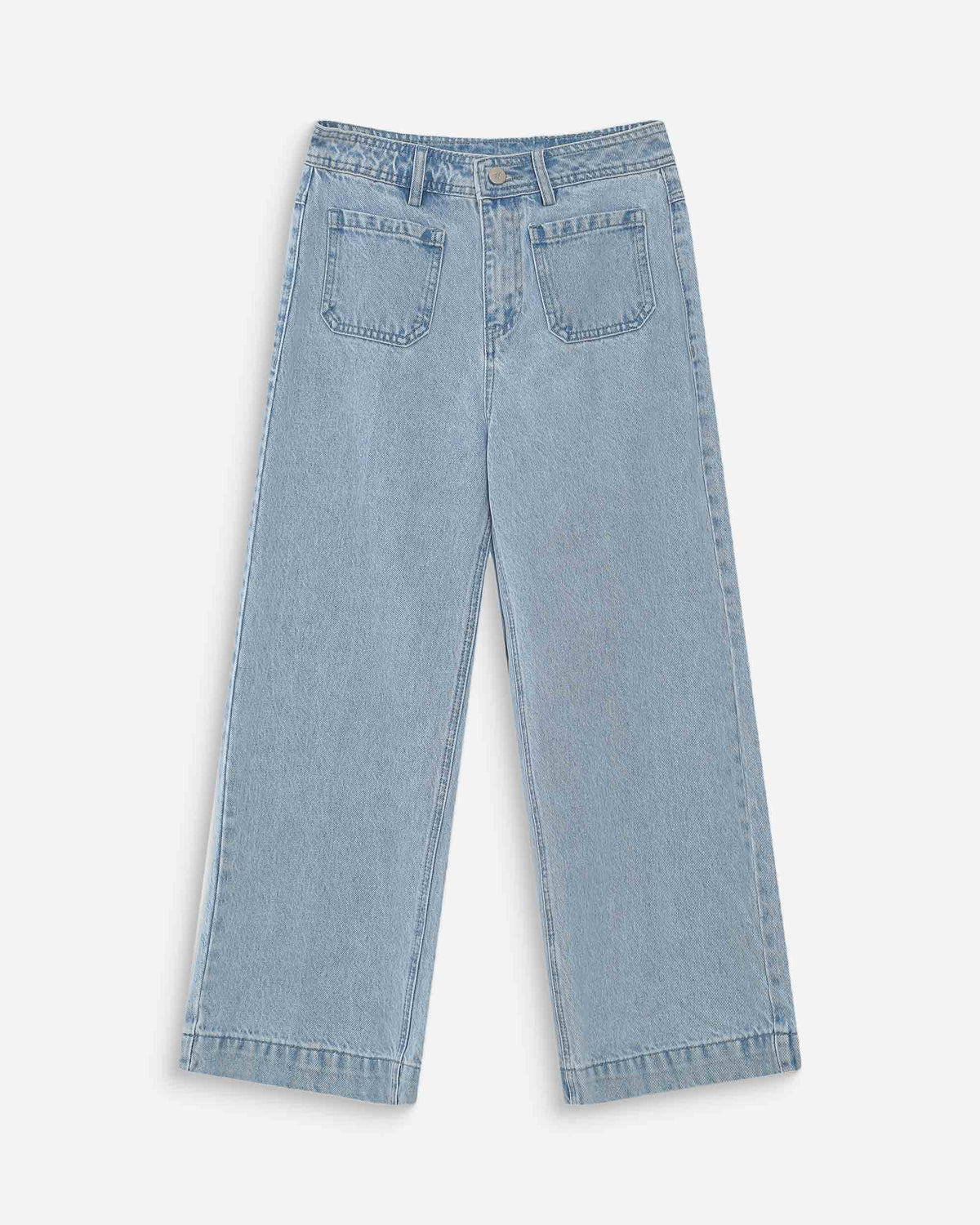 Jean loose 7/8e taille haute poches plaquées skyblue Joe