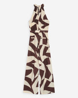 Combinaison pantalon imprimée géométrique chocolat Vedette