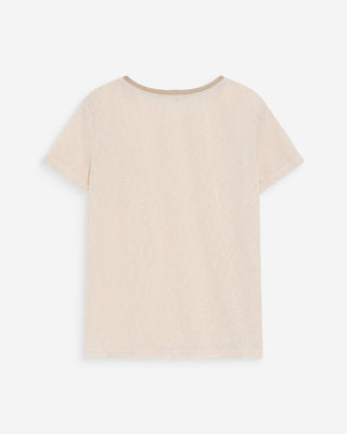 T-shirt col V manches courtes amande Vasco