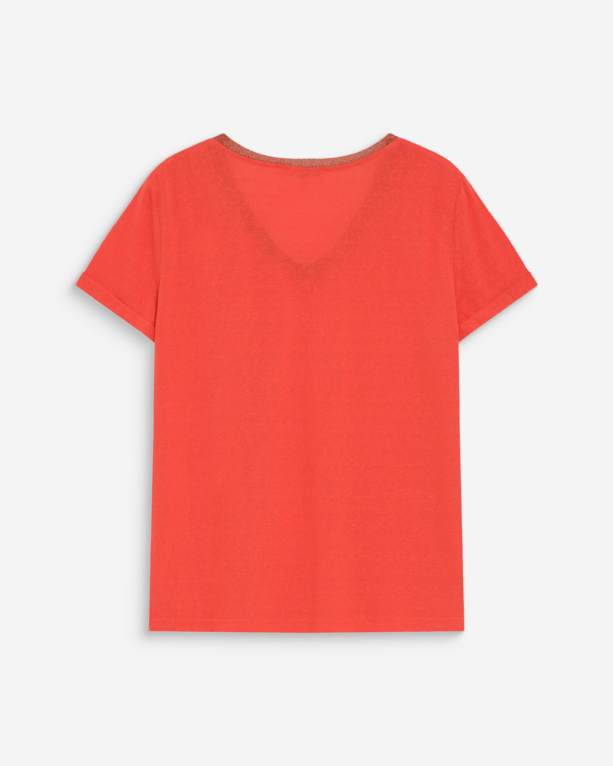 T-shirt col V manches courtes sanguine Vasco