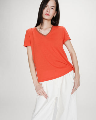 V-neck short-sleeve T-shirt sanguine Vasco