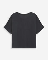 T-shirt oversize en modal col rond carbone Parma