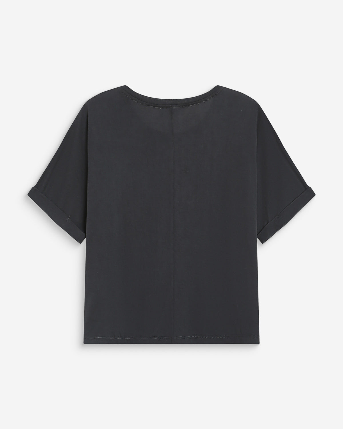 T-shirt oversize en modal col rond carbone Parma