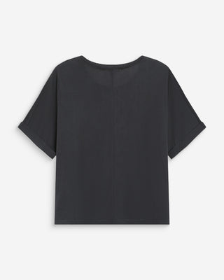 T-shirt oversize en modal col rond carbone Parma