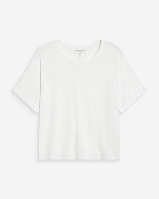 T-shirt oversize en modal col rond ivoire Parma