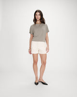 T-shirt oversize en modal col rond kaki Parma