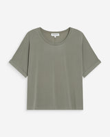 T-shirt oversize en modal col rond kaki Parma