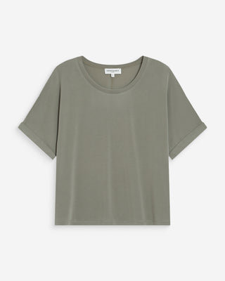 T-shirt oversize en modal col rond kaki Parma