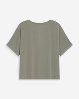 T-shirt oversize en modal col rond kaki Parma