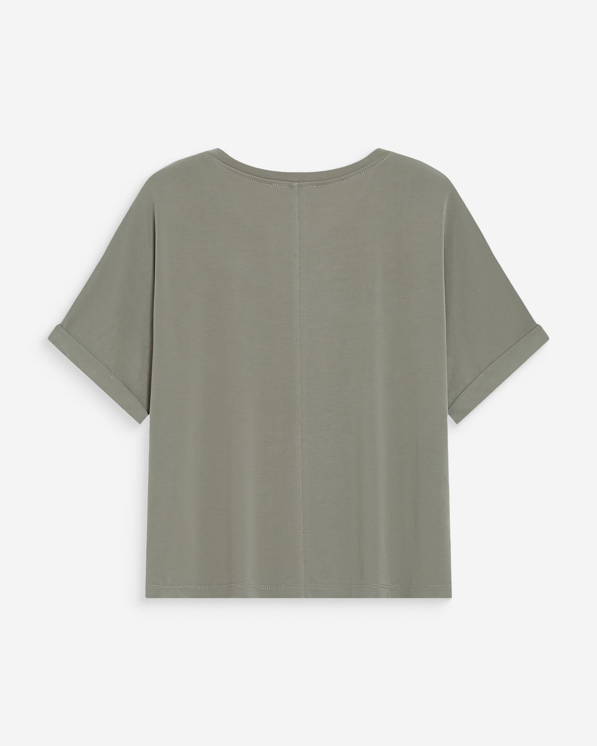 T-shirt oversize en modal col rond kaki Parma