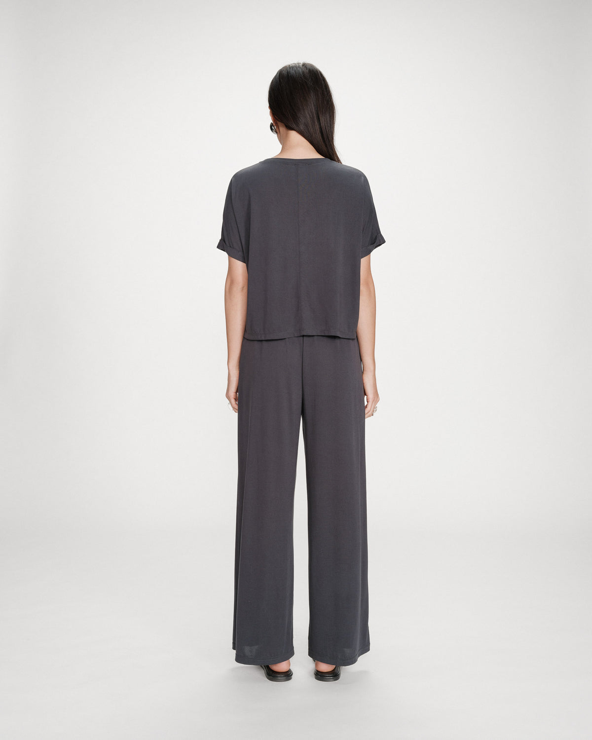 T-shirt oversize en modal col rond marine Parma