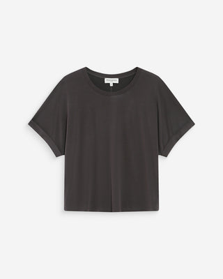 T-shirt oversize en modal col rond marine Parma