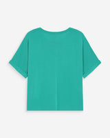T-shirt oversize en modal col rond vert Parma