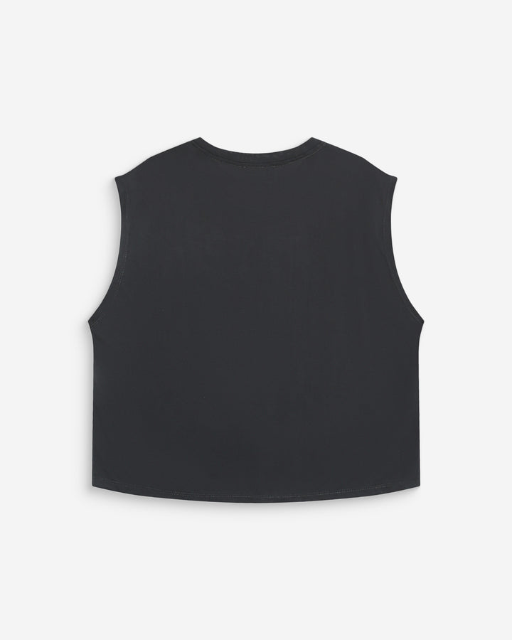 T-shirt large sans manches en modal carbone Rimbaud
