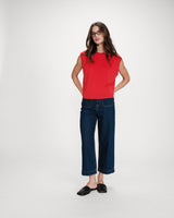 T-shirt large sans manches en modal fuchsia Rimbaud